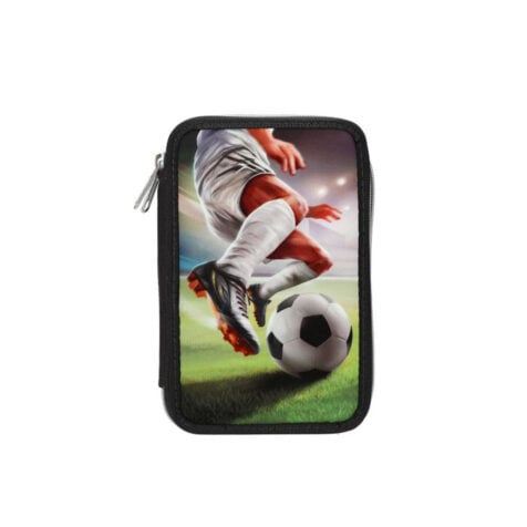 TOP Model-Action World Double Pencil Case Football 13x20 CM