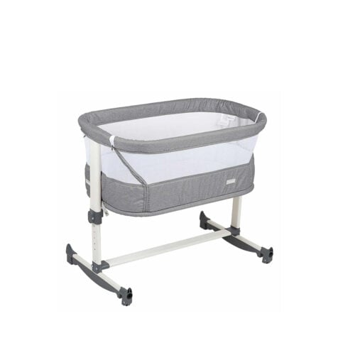 საბავშვო საწოლი-სარწეველა Grey Bedside Crib Vivaldi BabyGo