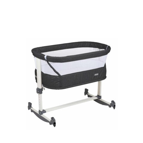 საბავშვო საწოლი-სარწეველა Dark Grey Bedside Crib Vivaldi BabyGo