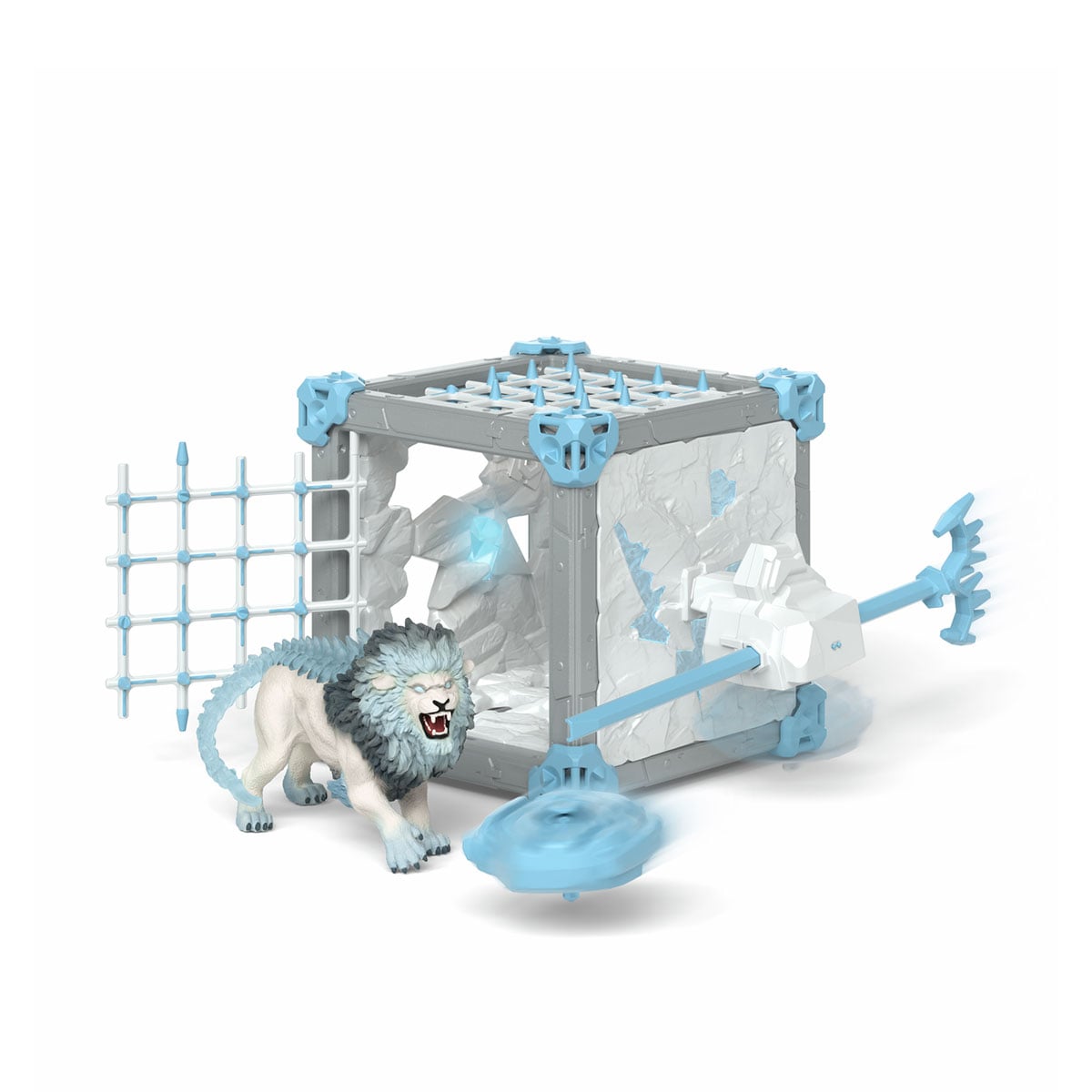 Schleich Eldrador Battlecave Ice Lion Figure Set - Image 2