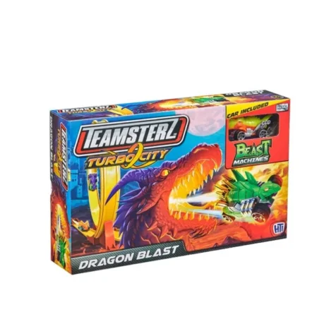 ტრასა მანქანით დრაკონი Dragon Blast Beast Machines Teamsterz HTI Toys