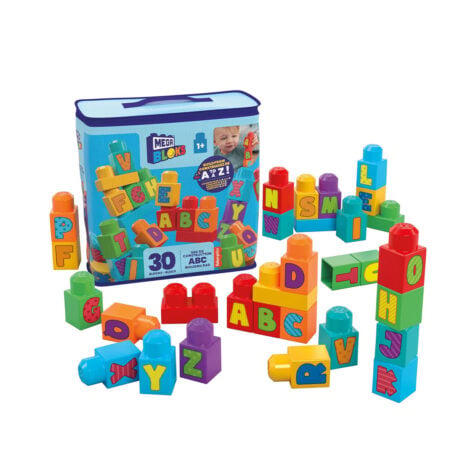 კუბიკების ნაკრები სათავსოთი 1x30 Mega Blocks Fisher-Price