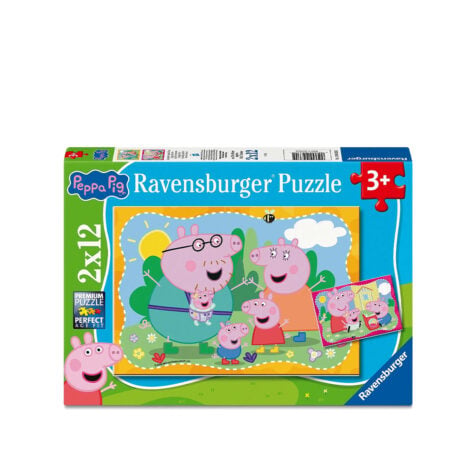 ფაზლი 2x12 ნაწილით Happy Family Peppa Pig Ravensburger