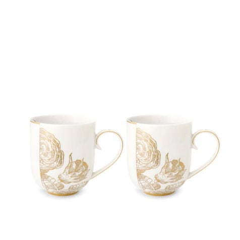 ჭიქების ნაკრები ფაიფურის 325 მლ 1x2 Royal White Pip Studio