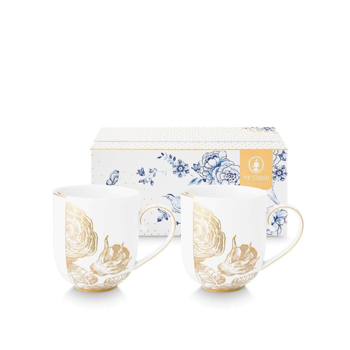 ჭიქების ნაკრები ფაიფურის 325 მლ 1x2 Royal White Pip Studio - Image 2