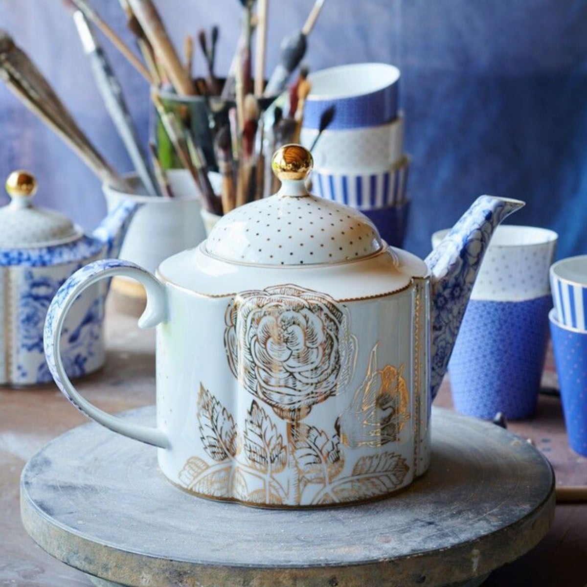 ჩაიდანი ფაიფურის 1.65 ლ Royal White Pip Studio - Image 2