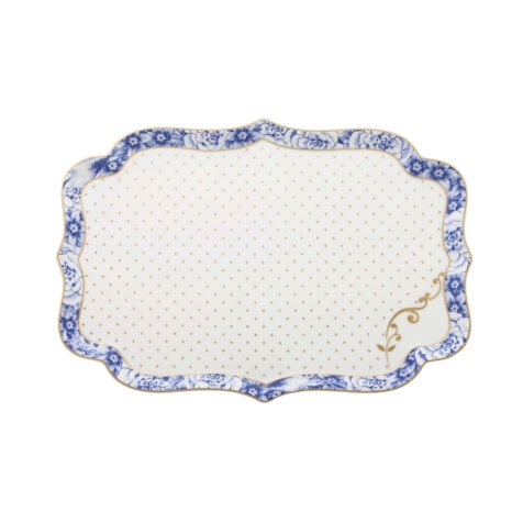 ლანგარი ფაიფურის 26x18 სმ Royal White Pip Studio