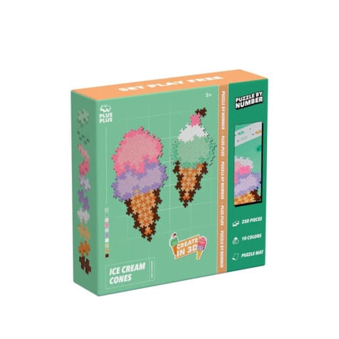 ნაკრები წვრილი კუბიკების 250 ნაწილით Ice Cream Cones Plus-Plus