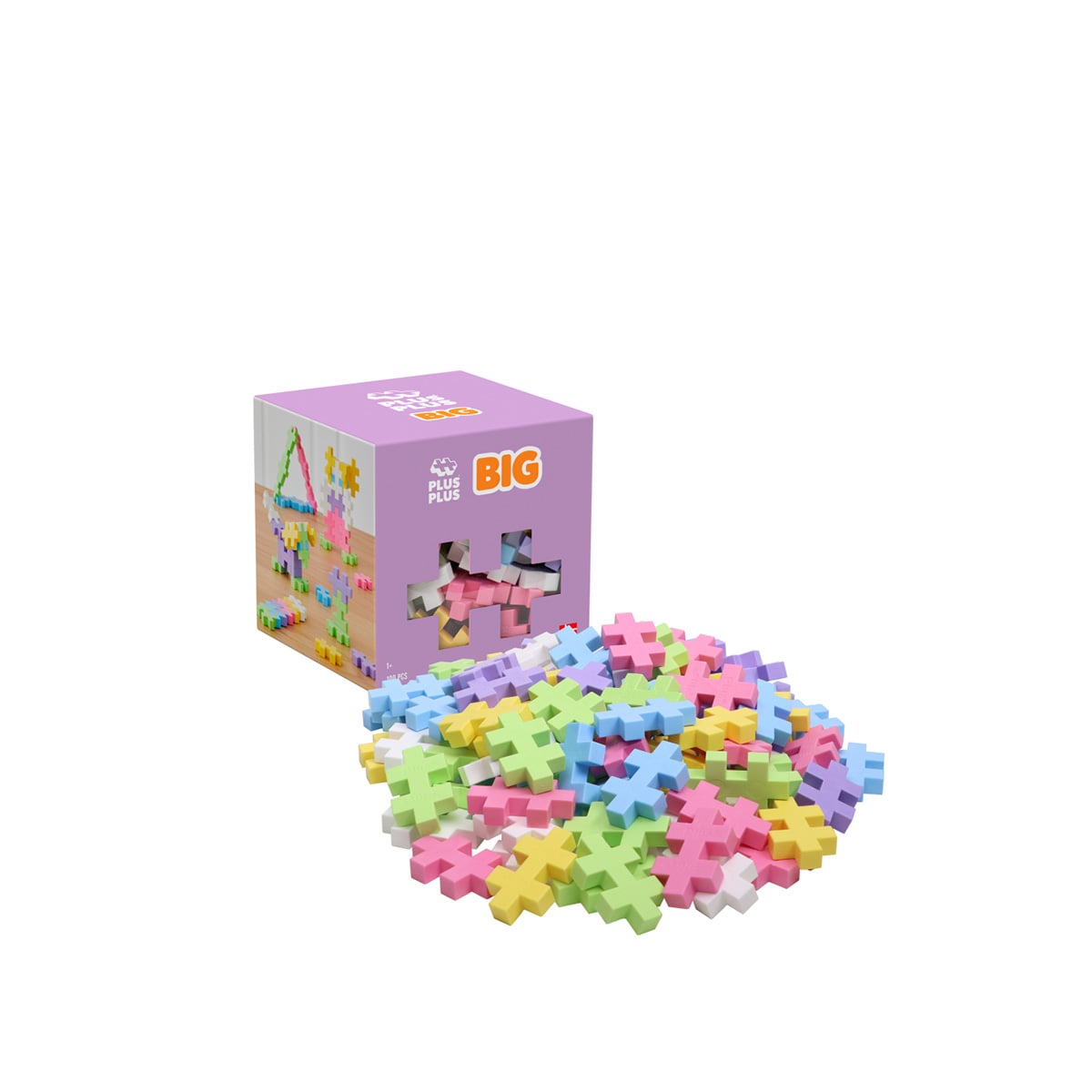 Plus-Plus BIG Pastel Mix 100 Pieces - Image 2