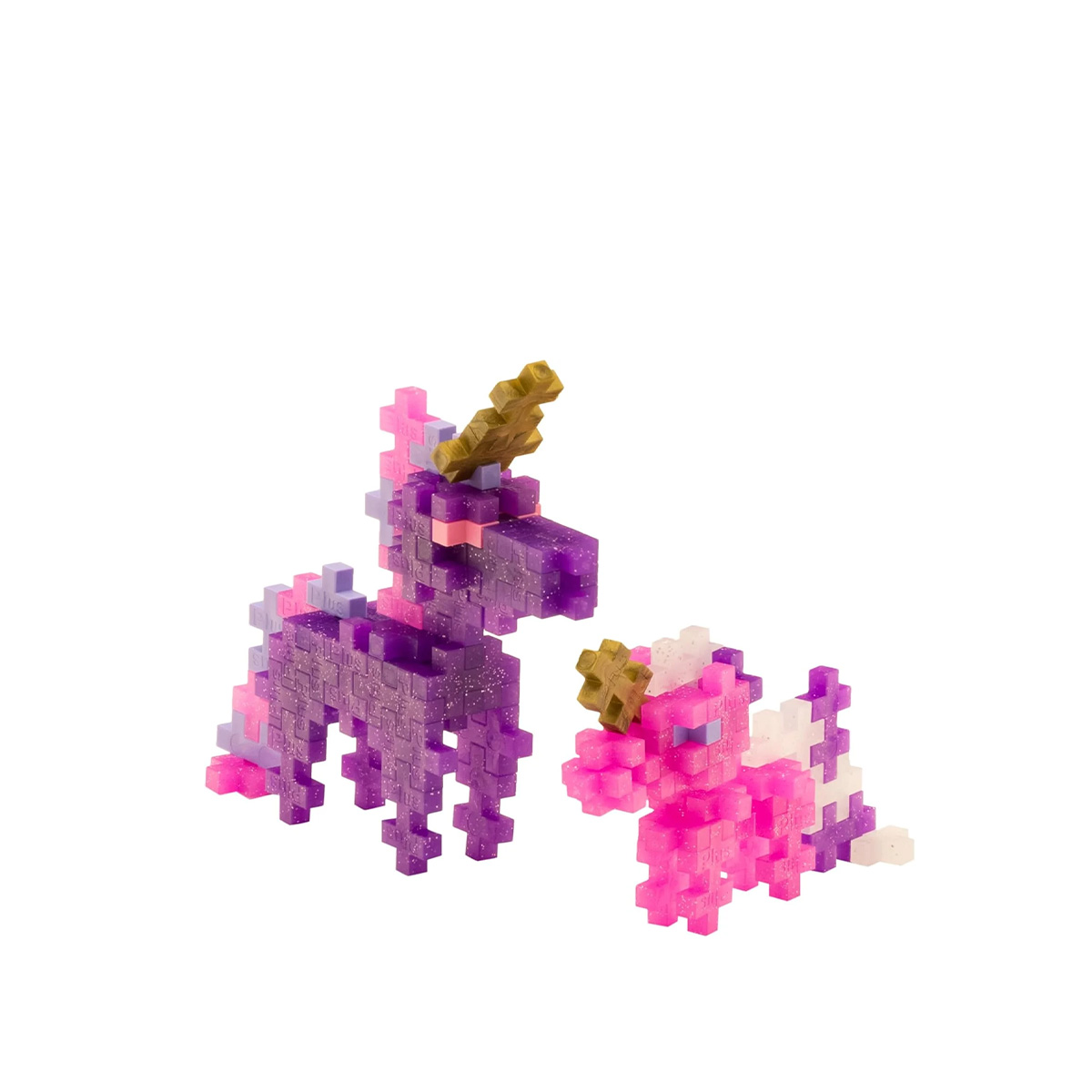 ნაკრები წვრილი კუბიკების 100 ნაწილით Glitter Unicorns Plus-Plus - Image 2