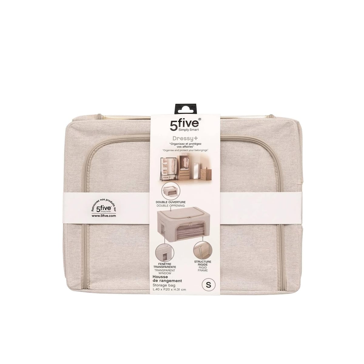 5 Five Simply Smart Groomy Double-Opening Storage Bag 50x35 CM - Image 4