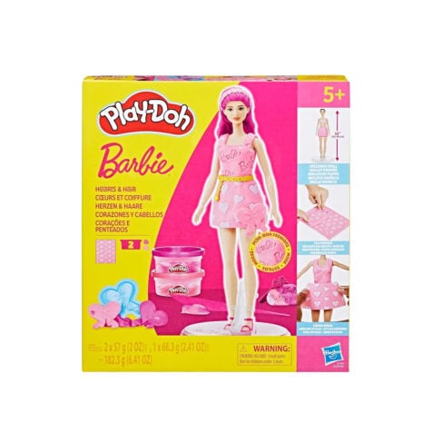 Hasbro-Barbie Play-Doh Hearts And Hair Doll Set