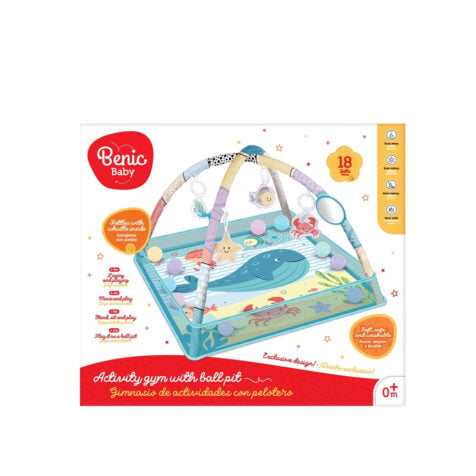 Benic Baby-Activity Mat With 18 Balls And 4 Hanging Plush