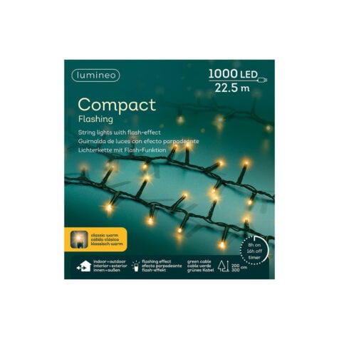 Kaemingk Christmas light With 1000 Led Warm Light 8 Functions 22.5 M