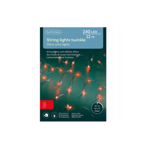 Kaemingk Christmas light With 240 Led Red Light 8 Functions 12 M