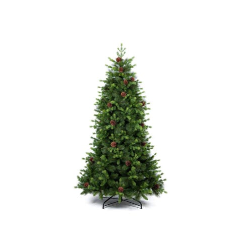 Flora Jersey Christmas Tree With Pine Cones Green Height 1.8 M/Diameter 101 CM