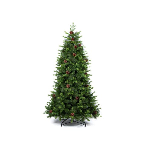 Flora Jersey Christmas Tree With Pine Cones Green Height 2.1 M/Diameter 121 CM