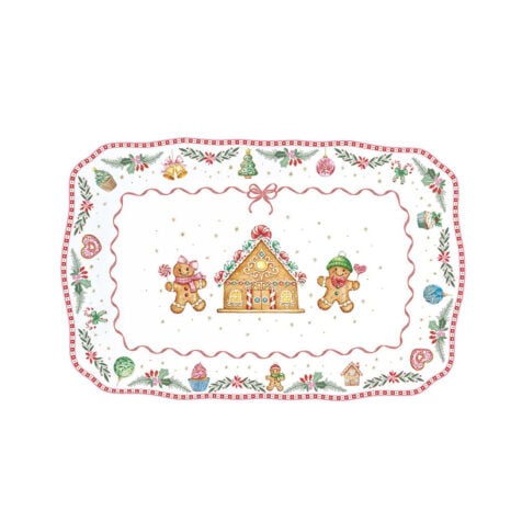 საახალწლო თეფში სერვირების ორცხობილები 35x23 სმ Sweet Christmas Easy Life