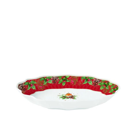 საახალწლო თეფში ორნამენტებით 30x21 სმ Christmas Berries Easy Life