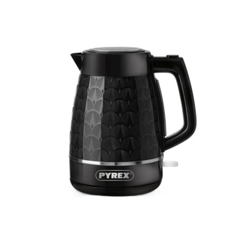 ელექტრო ჩაიდანი რეტრო დიზაინის შავი 1.7 ლ 2200W Pyrex