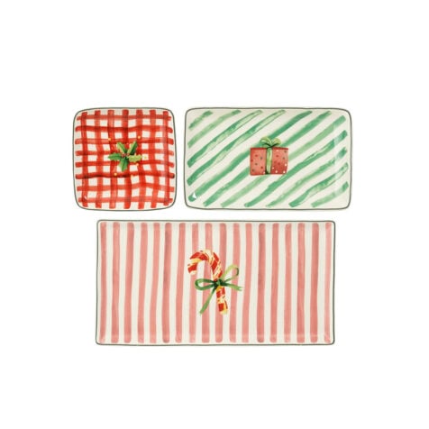 Edelman Christmas Breakfast Plates 31.5x17x2 CM 1x3
