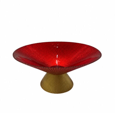 Mercury Christmas Cake Stand Glass 27x13.5 CM