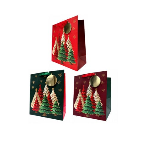 Mercury Christmas Gift Bag With Trees 44.5x10.5x44.5 CM