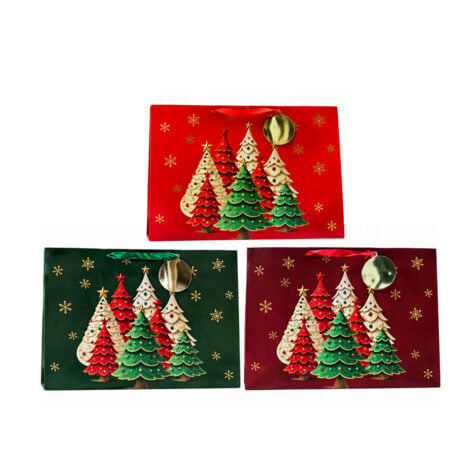 Mercury Christmas Gift Bag With Trees 44.5x10.5x32 CM
