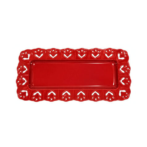 საახალწლო ლანგარი 36x12 სმ Lace Hollow Christmas Tableware Super