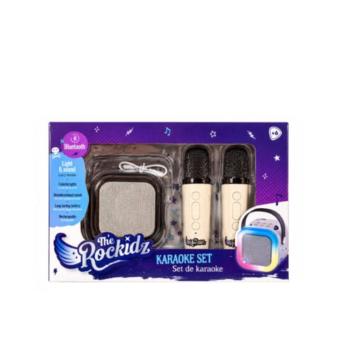 The Rockidz Karaoke Speaker Set With Microphones With Sound And Light Functions