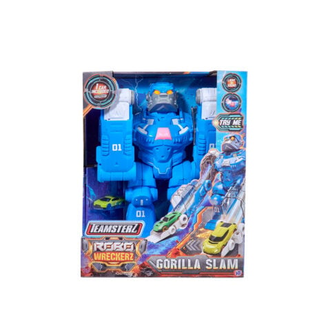 რობოტი ხმით/ნათებით მანქანით 30 სმ Gorilla Robo Teamsterz HTI Toys