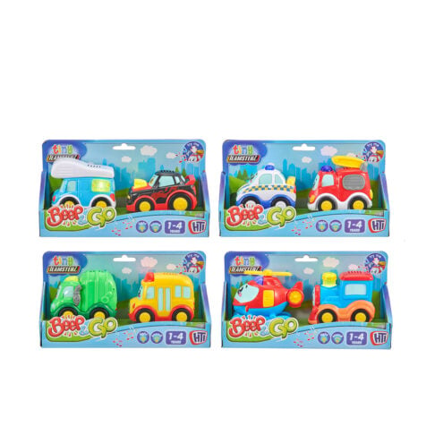 HTI Toys-Tiny Teamsterz Beep & Go Single Vehicles Set