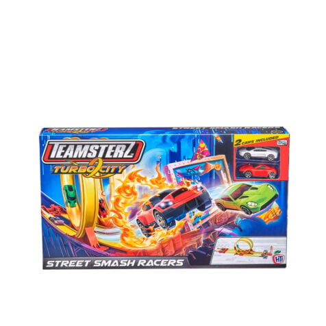 HTI Toys-Teamsterz Turbo City Street Smash Racers Vehicle Toy With 2 Cars