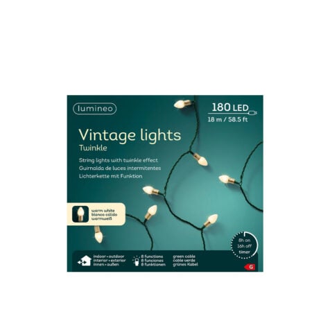 Kaemingk Lumineo Vintage 180 LED Christmas String Lights