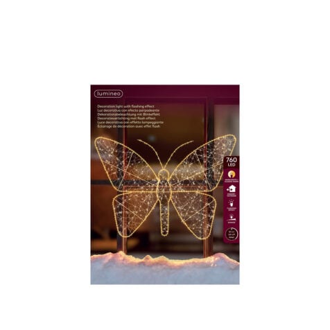 Kaemingk Decorative Christmas Light Micro Butterfly With 760 LED Flashing & Static Effects 98x77 CM