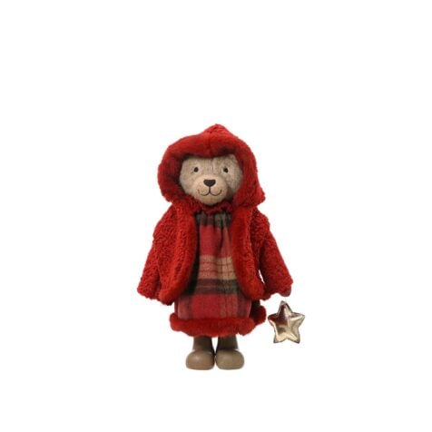 Kaemingk Christmas Decorative Bear Girl  Standing 40 CM