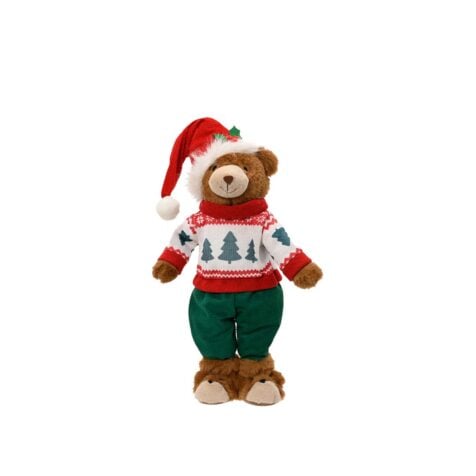 Kaemingk Christmas Decorative Bear Boy Standing 60 CM