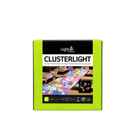 Light Creations Clusterlight Christmas Lights With 176 Led Multicolor Light, Random Flash Technology 12 M Green Cable