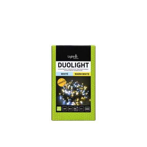 Light Creations Duolight Christmas Lights With 300 Led Warm And Cold White Light, 8 Functions And 20 M Green Cable