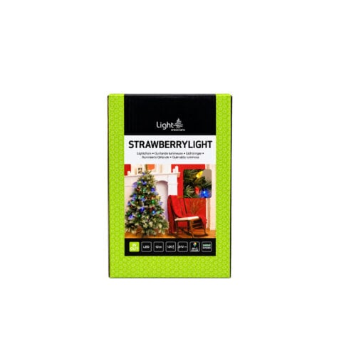 Light Creations Christmas Lights Strawberries With 120 Led Multicolor Light, 8 Functions And 12 M Green Cable