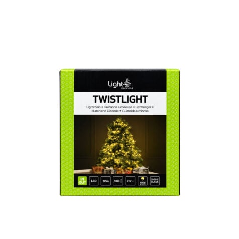 Light Creations Christmas Lights With 1020 Led Warm White Light And 12 M Green Cable