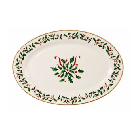Super Christmas Dinner Plate Oval 35.5 CM