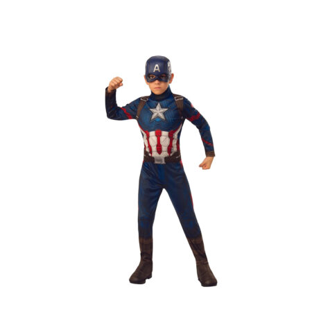 საკარნავალო ფორმა ნიღბით ზომა S Captain America Endgame Avengers Marvel Rubie’s